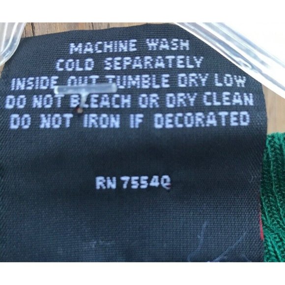 Taz Tasmanian Devil Santa Clause Looney Toons Green Sweatshirt S/M - Picture 4 of 5